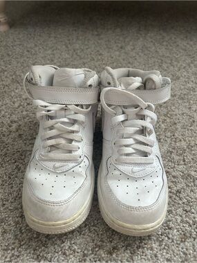 Nike Kids White High-Top Sneakers with Strap